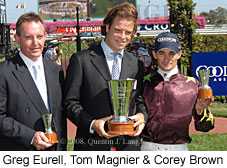 Greg Eurell, Tom Magnier & Corey Brown (15361 bytes)